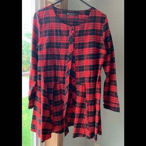 Mini A-Line Allegra K Flannel dress